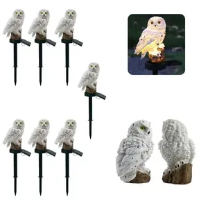 Kit 7 Corujas Luminária Solar LED Decorativa para Jardim IP65 Branco Leva Pro Pet Kit 7 Corujas Luminária Solar LED Decorativa IP65 Branco Leva Pro Pet