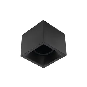 Spot De Sobrepor Recuado Stella Square Out Ar111 Gu10 Bivolt Preto