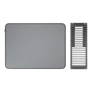 Tapete Kehome Com Escorredor De Louças Cinza 58cm 9646 (MP)