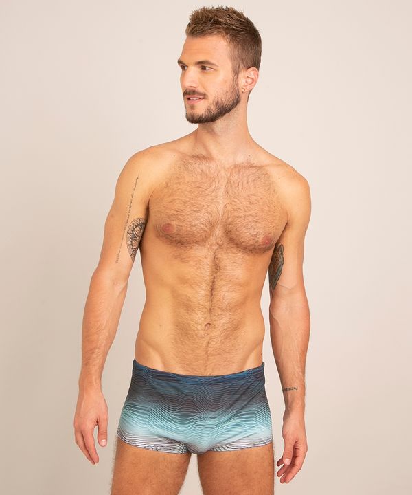 Sungão Masculino Estampado Ondas com Proteção UV50+ Multicor M