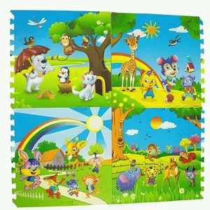 Tatame de EVA Estampa Animais 04 Peças 60x60cm Encaixe Prático BA-11588 Top Tatame de EVA Estampa Animais 04 Peças 60x60cm BA-11588 Top