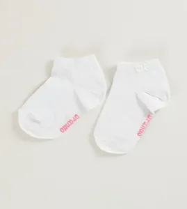 Meia com Bordado Florzinha Branca - Tam. 18 a 25 Branco - 18 a 21