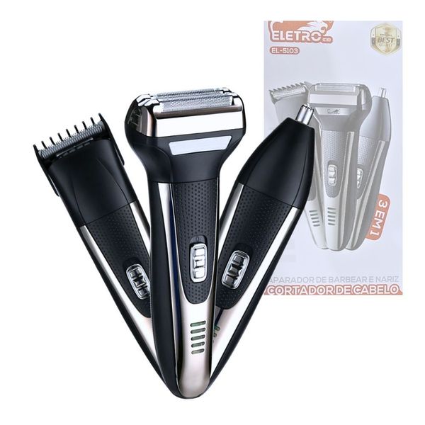 Barbeador Elétrico Profissional 3 Em 1 Shaver Aparador