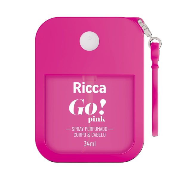 Spray Perfumado Ricca Colônia Corpo E Cabelo Go! Pink 34ml