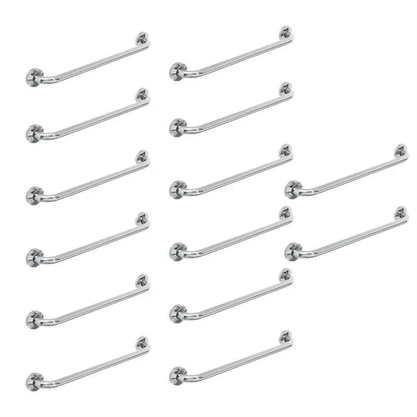 Alça De Apoio Barra Inox Kit 14 Unidades 70cm Segurança Deficiente Idoso Parede Corrimao