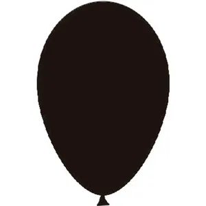 Balão Liso 7 Polegadas Latex Preto - Festball