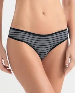 KIT 3 CALCINHAS TANGA COTTON PRETO GG