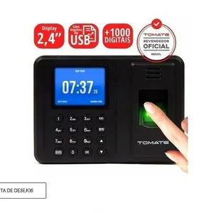 Relógio de Ponto Biométrico MDK-300 com Leitura Digital, Senha, Tela TFT 2,8 e USB Preto LF Presentes Relógio de Ponto Biométrico MDK-300 com Biometria, Senha, Tela 2,8 e USB Preto LF Presentes
