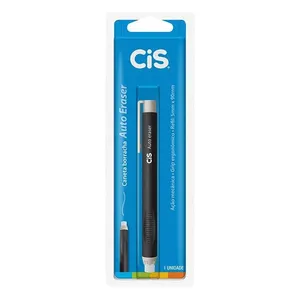 Caneta Borracha Auto Eraser Preta Blister 1 Unidade - Cis