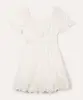 vestido curto de laise juvenil com recorte off white 14