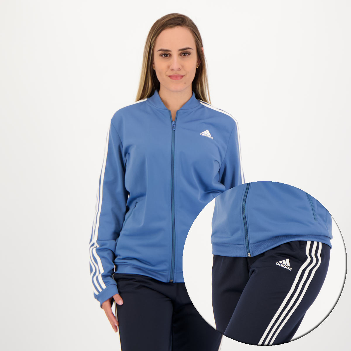 Agasalho Adidas 3 Listras Feminino