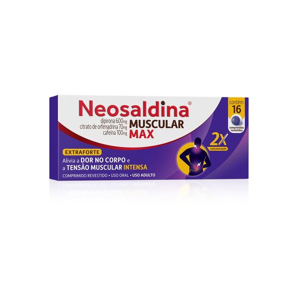 Neosaldina Muscular Max Analgésico e Relaxante Muscular 500mg 16 Comprimidos Revestidos