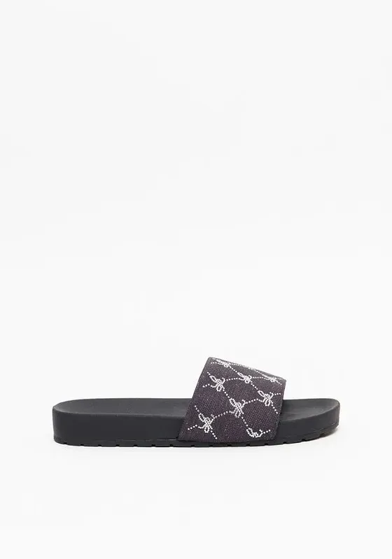 Chinelo Slide Com Aplicação Preto 36