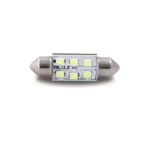 Par Lampada Led Autopoli Torpedo 6L 36Mm 12V Branco