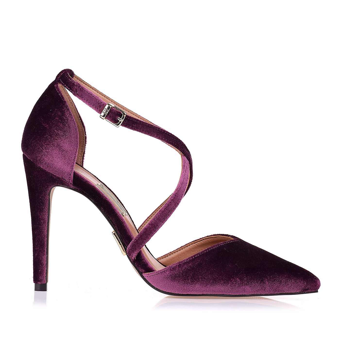 Scarpin Salto Alto Velours Purple