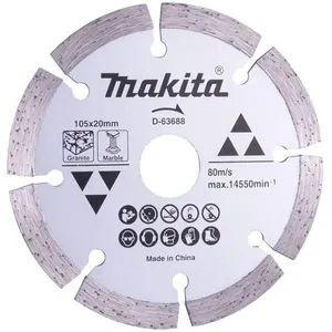 Disco Diamantado Segmentado Para Mármore E Granito Corte A Seco E úmido 105x20x1.9mm D63688 Mak