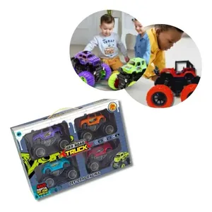 Maleta com 4 Carrinhos Monster Truck para Transporte e Armazenamento de Brinquedo DDG Toys Maleta Kit 4 Carrinhos Monster Truck para Brincadeiras Radicais DDG Toys