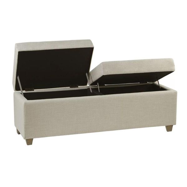 Recamier Bau Madri 1,40m Suede Bege - Inova Decor