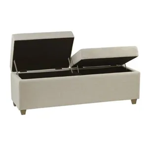 Recamier Bau Madri 1,40m Suede Bege - Inova Decor