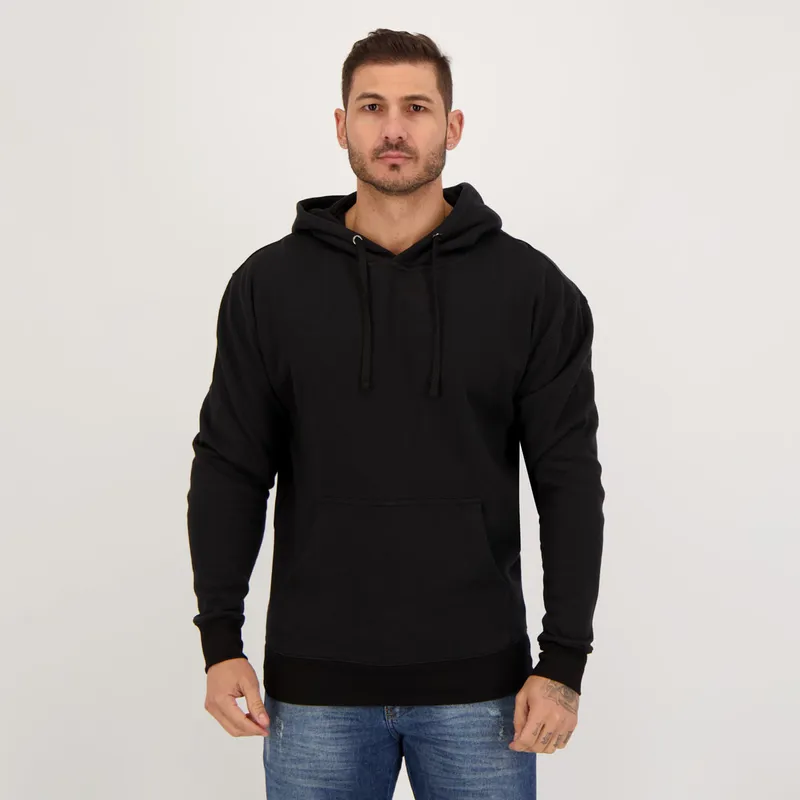 Moletom Balboa Canguru Preto