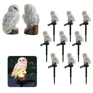 Kit 9 Corujas Luminárias Solares LED SU-CORU Decoração Jardim IP65 Branco Leva Pro Pet Kit 9 Corujas Luminárias Solares LED SU-CORU IP65 Branco Leva Pro Pet