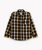 camisa infantil xadrez com bolso manga longa preto 10