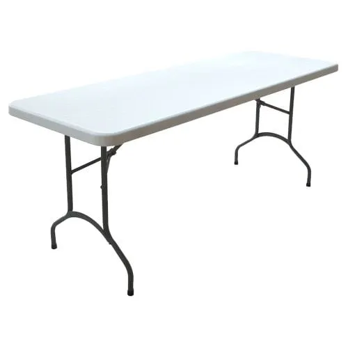 Mesa Dobrável Ideal Branco E Cinza 181x66cm Y-BI