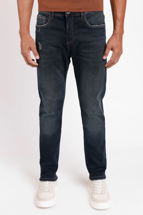 Calça Jeans Slim Red Resin Flame Azul Escuro - 42