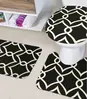 Jogo De Banheiro Estampado Tapetes Junior Preto UN / Preto