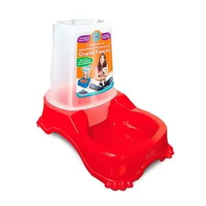 Alimentador Pet Automático Dupla Função Vermelho 1 Litro