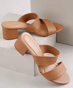 Tamanco Feminino Vizzano Salto Quadrado Caramelo 38