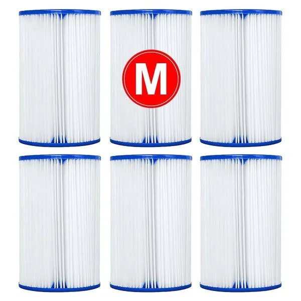 Kit 6 Refil Cartucho Filtrante para Bomba de Piscina Tipo m para Filtragem de Água Cristalina VG Plus Kit 6 Refil Cartucho Filtrante para Bomba de Piscina Tipo m Alta Eficiência de Filtragem VG Plus