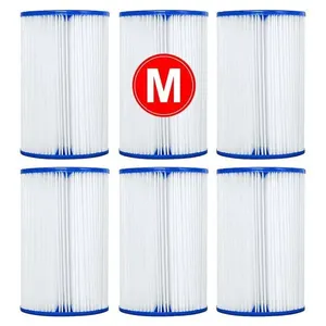 Kit 6 Refil Cartucho Filtrante para Bomba de Piscina Tipo m para Filtragem de Água Cristalina VG Plus Kit 6 Refil Cartucho Filtrante para Bomba de Piscina Tipo m Alta Eficiência de Filtragem VG Plus