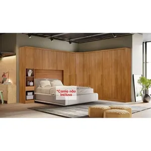 Quarto Modulado Bari Rizon 5 Peças Qc203 Cumaru