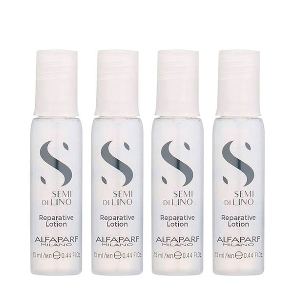 Kit de Ampola Alfaparf Milano Professional Semi Di Lino Reparative 4x13ml Kit