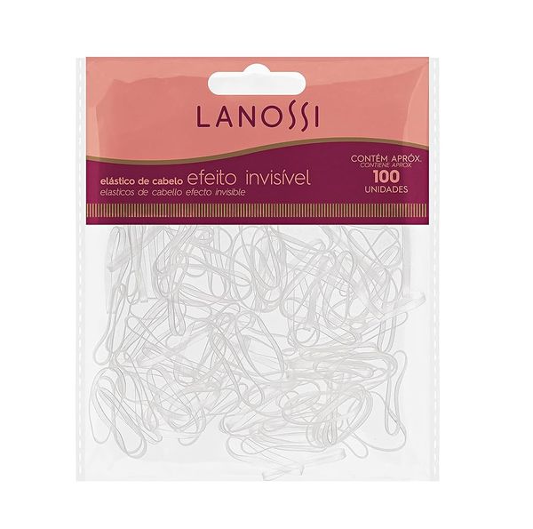 Elásticos de Silicone Transparente para Cabelo c/100 Unidades Lanossi