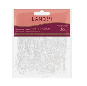 Elásticos de Silicone Transparente para Cabelo c/100 Unidades Lanossi