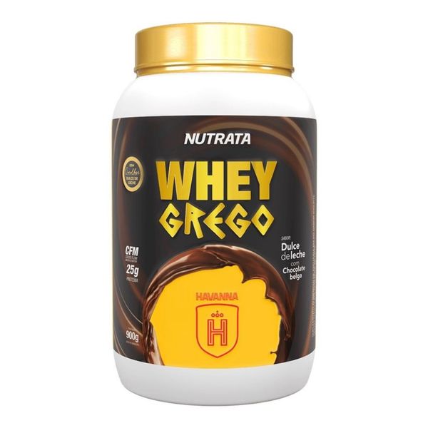 Whey Grego (900g) - Sabor: Dulce De Leche c/ Chocolate Belga Havanna