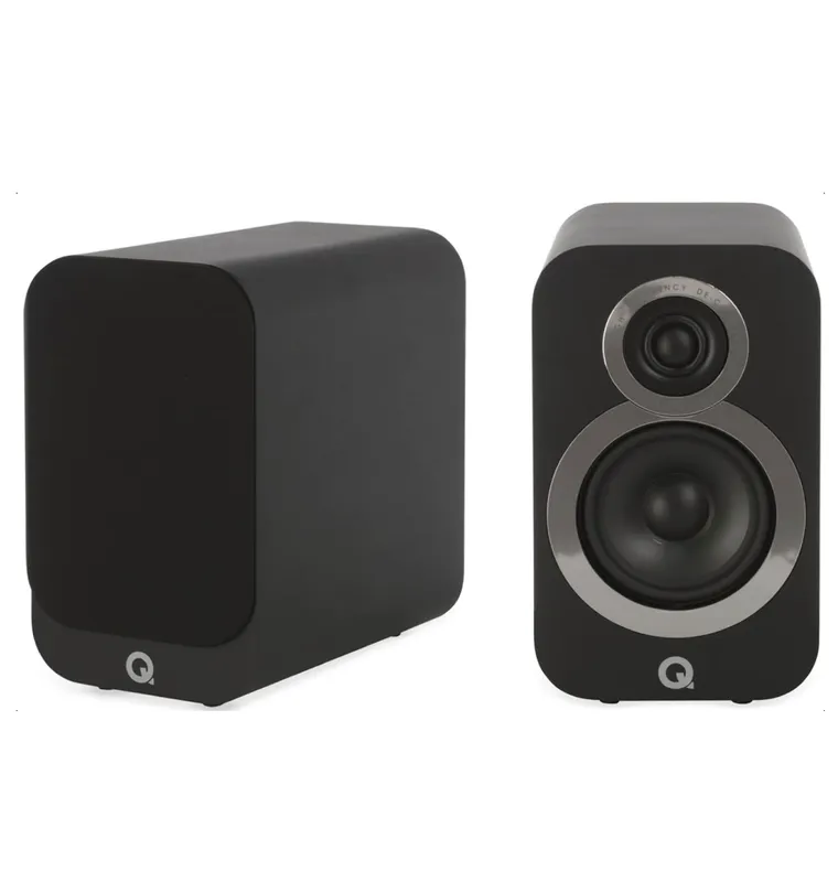Par De Caixa Acústicas Q Acoustics 3010i Preto- 125w