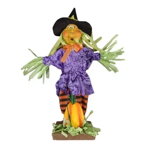 Espantalho Halloween Bruxa De Mesa - 30cm X 15cm