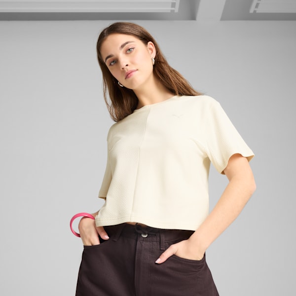 Camiseta Wardrobe ESS Ribbed Relaxed Feminina