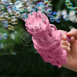 Máquina Elétrica Brinquedo Tiktok Lança Bolhas Sabão Mágica 8 Saídas Rosa Smart Bracelet Brinquedo de Bolhas Elétrico Máquina Tiktok 8 Saídas Frasco de Mistura Rosa Smart Bracelet