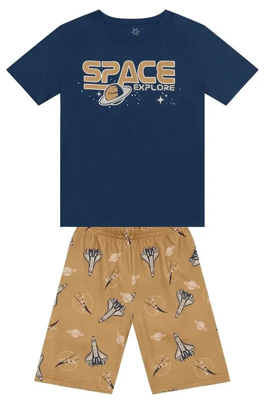 Pijama infantil menino da NASA brilha no escuro Brandili - 4