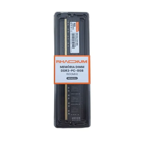 Memória Ram Rhadium para Desktop 8GB DDR3 1600Mhz