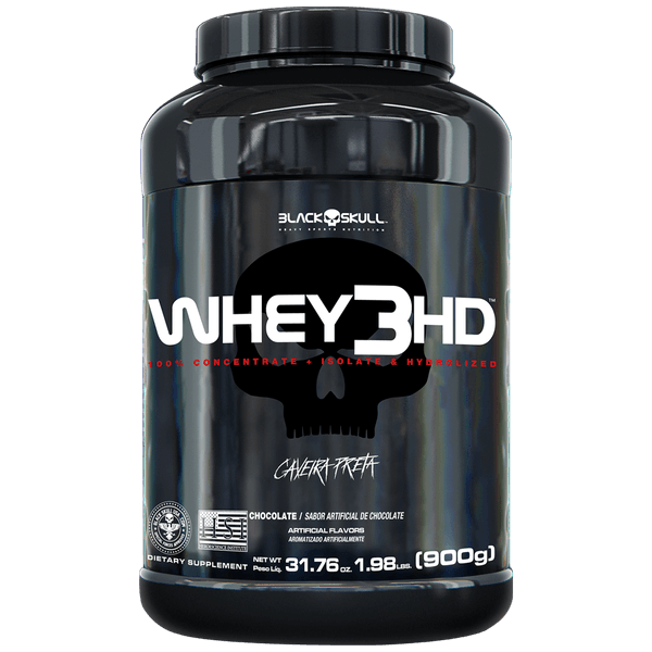 Whey 3HD (WPC, WPI E WPH) - 900g - Black Skull Whey 3 HD Chocolate 900g