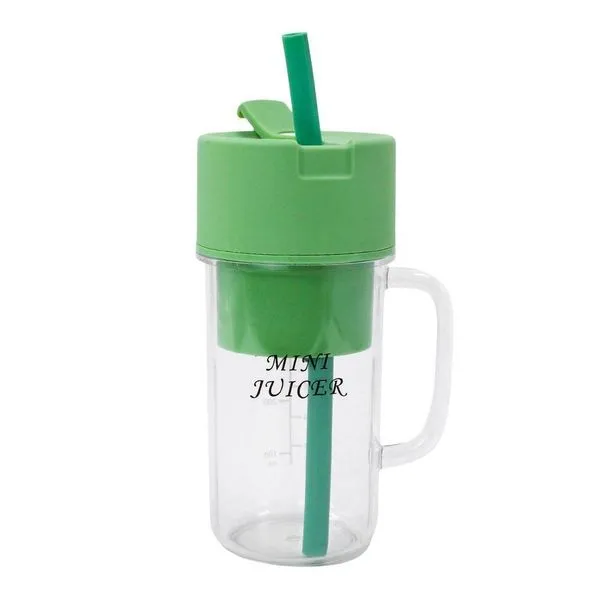 Mini Liquidificador Portatil Shake Suco Juice Cup Caneca Cabo Usb Verde