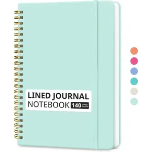Caderno Taja Espiral 140 Páginas A5 Verde Água A-MBI