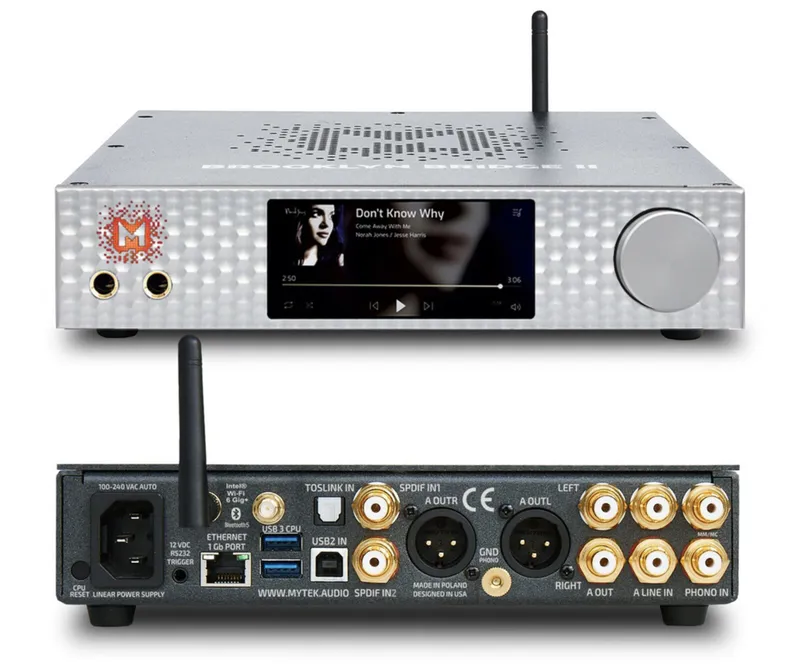 Mytek DAC Brooklyn Bridge II Roon Core 64GB Silver - DAC, Streamer e Amplificador Integrado