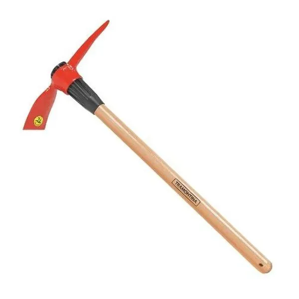 Picareta Larga 4 Cabo 90cm para Escavação Pesada em Aço Carbono Especial Forjado com Cabo de Madeira Tramontina Picareta Larga 4 Cabo 90cm em Aço Carbono Especial Forjado para Escavação Pesada Tramontina