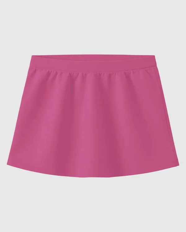 Saia Shorts Infantil Menina Cós Elástico Em Algodão Malwee Kids Rosa - 3